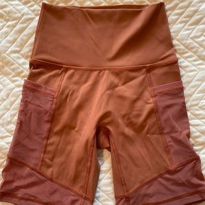 Aerie biker short with mesh detail